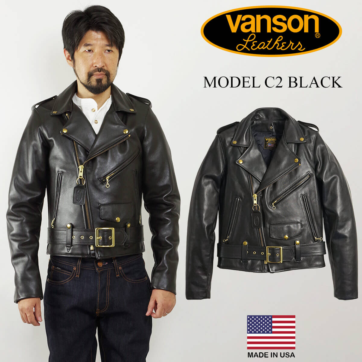 楽天市場】バンソン VANSON TJ チームジャケット ブラック ｜ アメリカ