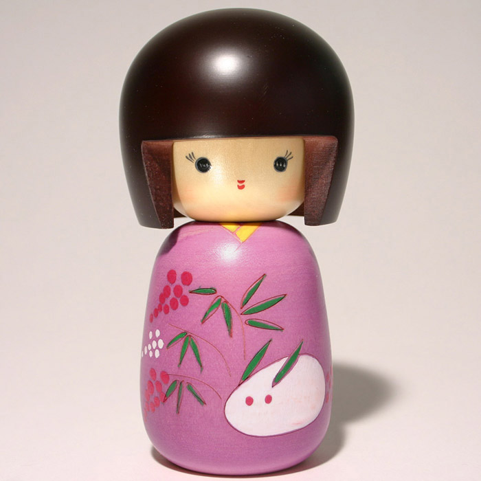 楽天市場】こけし 「桜々」 C278 創作こけし 置物 木製 お土産 日本製