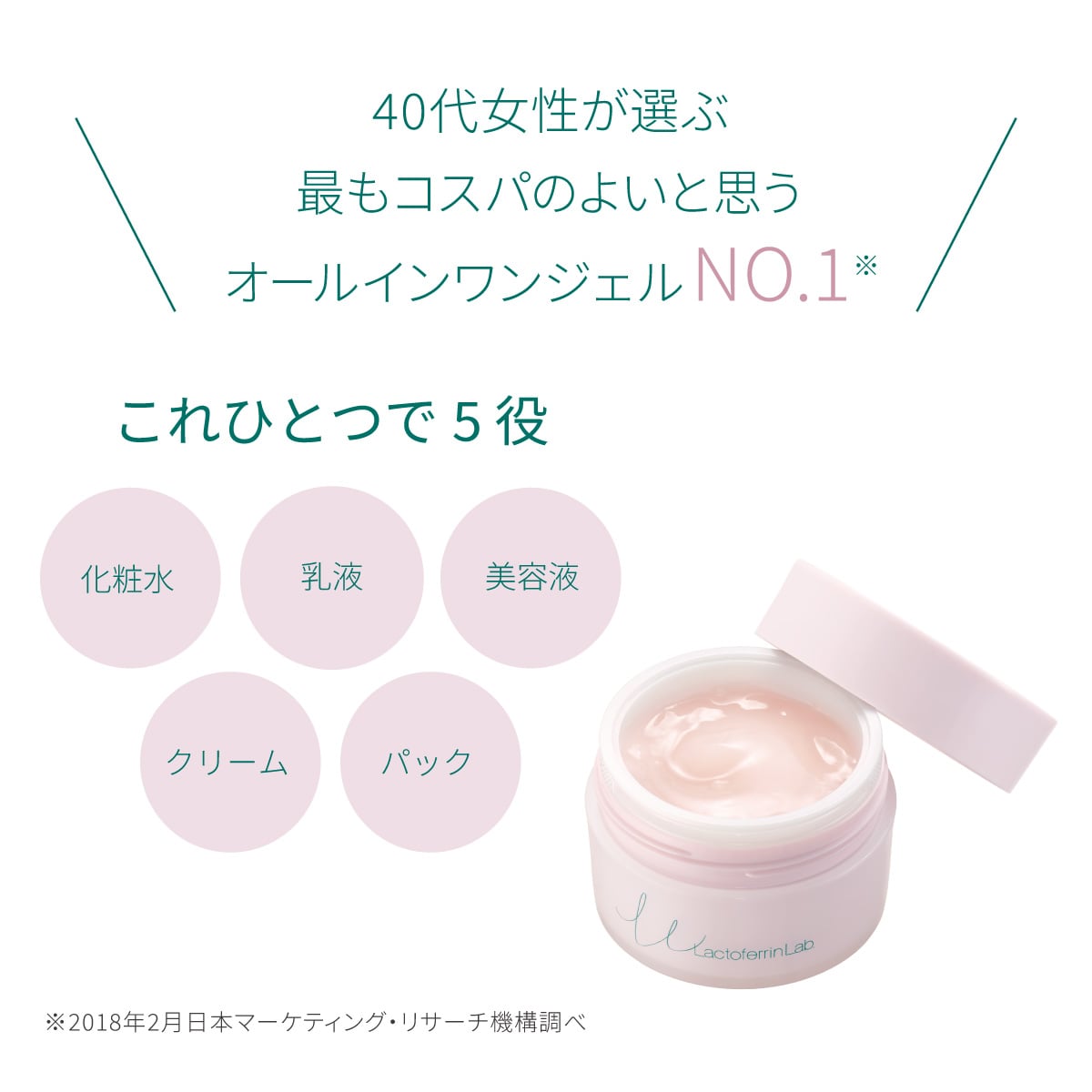 サラヤ｜ラクトフェリン ラボ モイストリフト ジェルセラム 50g