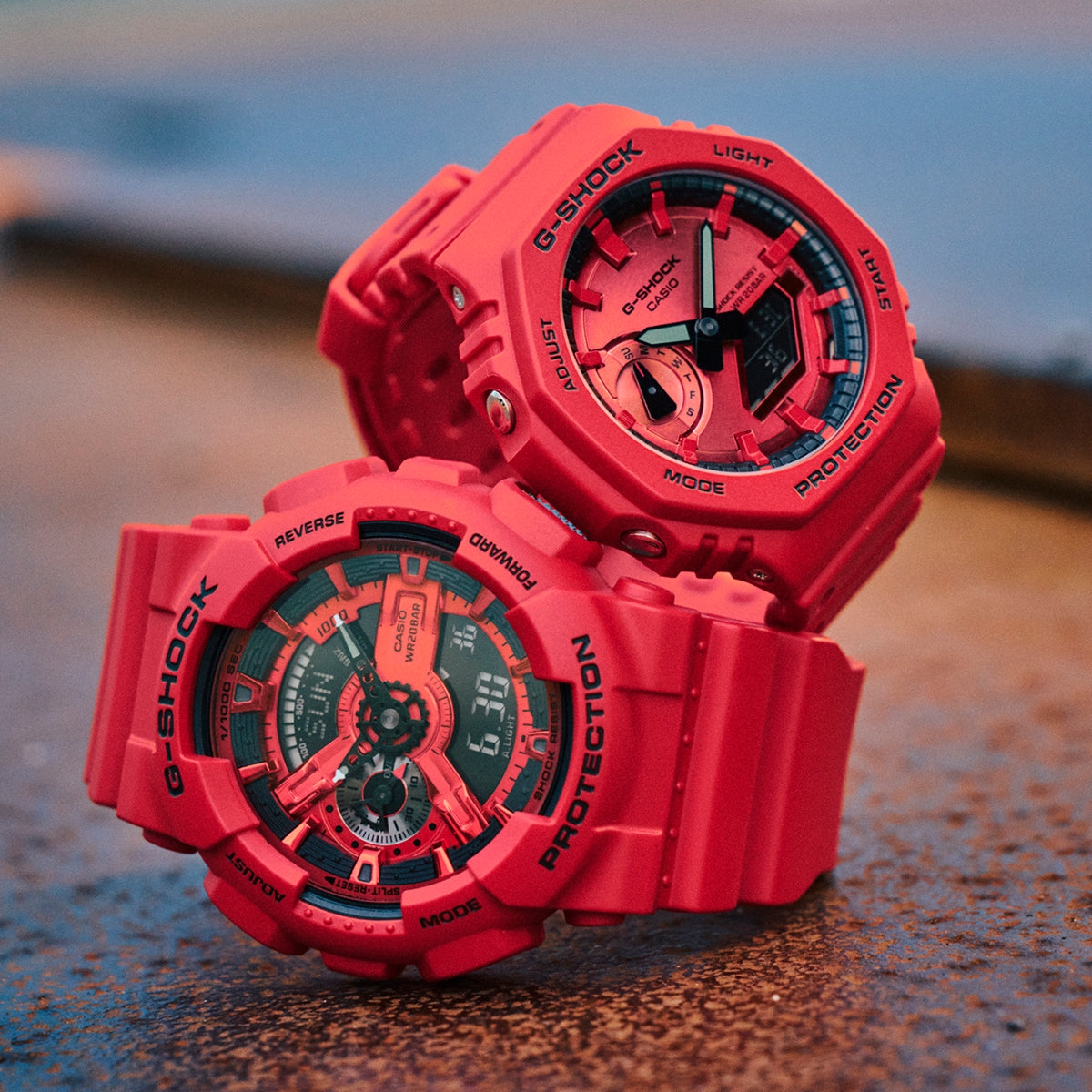 G-SHOCK アイコニック スタイルズ レッド ブラックアクセント GA