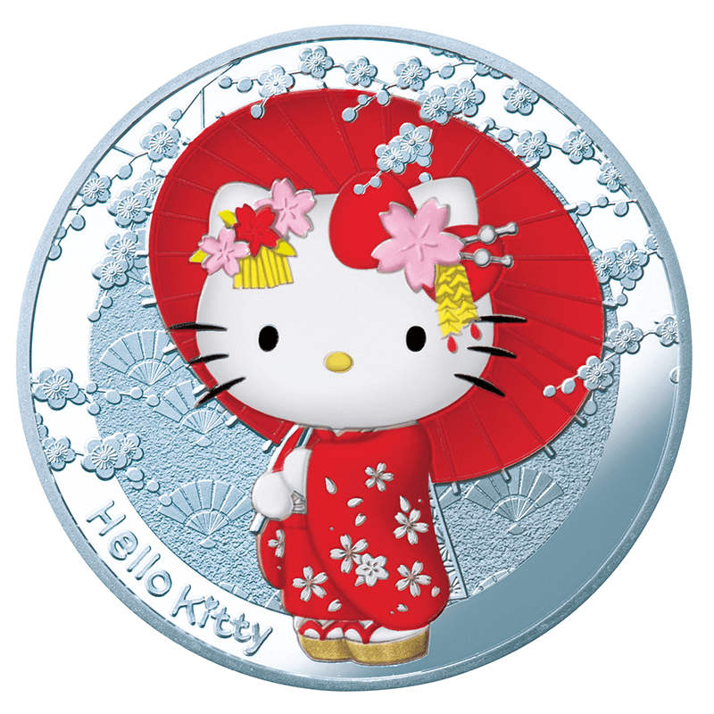 フランス 2024年 ハローキティ50周年公式記念コイン ＜F＞ハローキティ