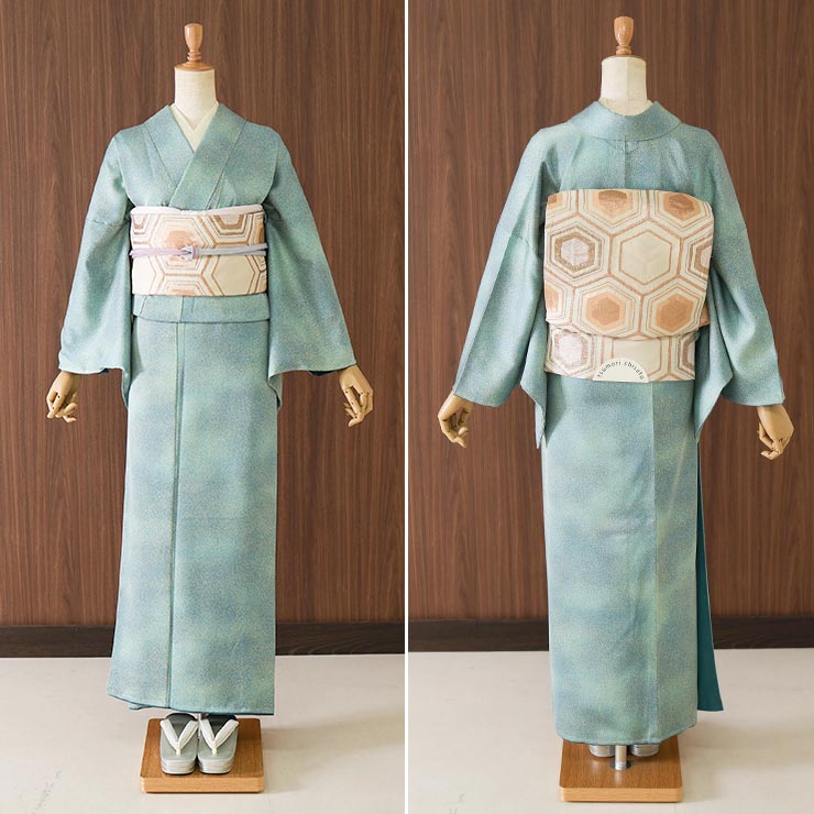 洗える着物] 創世舎 袷 創作 色無地 東レ シルック きもの 天目ぼかし