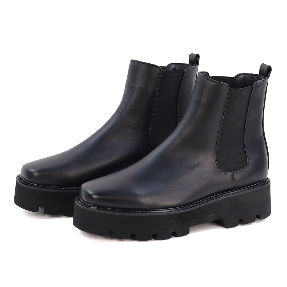 Dedes（デデス） ブーツ メンズ ショート 厚底 サイドゴア レザー 合皮