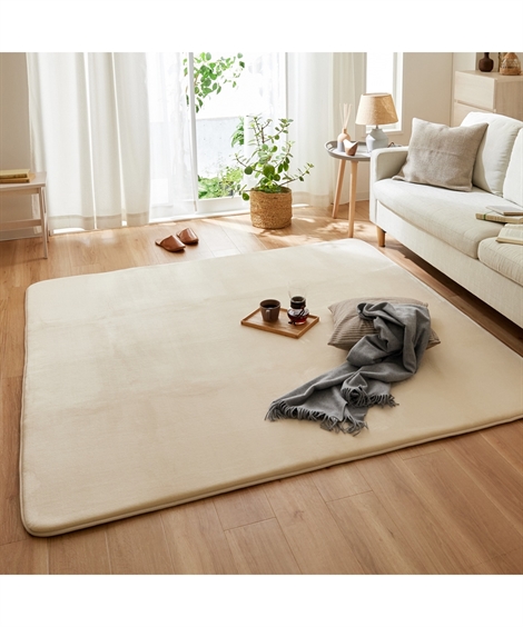 ニッセン（nissen） ラグ カラー ボアラグ 無地 185×185cm 5mm×130cm