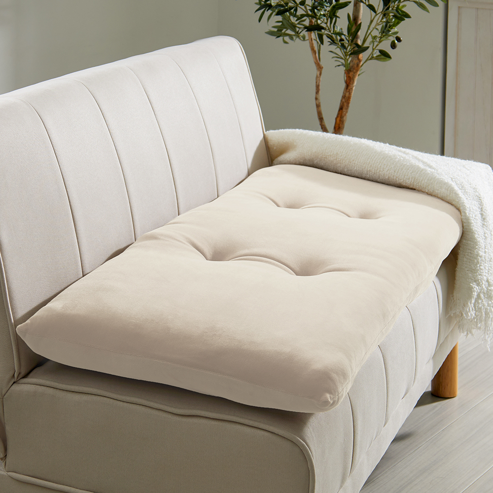 iellio 長座布団 座布団 ソファパッド 2人掛け マイクロ素材 抗菌防臭