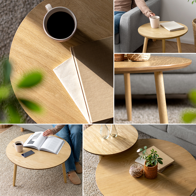 東谷 サイドテーブル おしゃれ 北欧 丸テーブル ソファーサイド