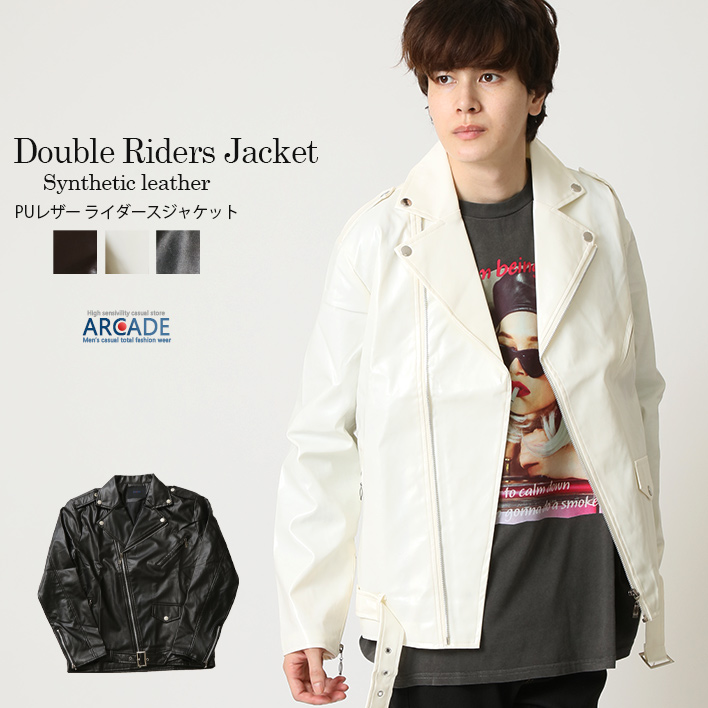 ARCADE（アーケード） ライダースジャケット メンズ ダブルライダース