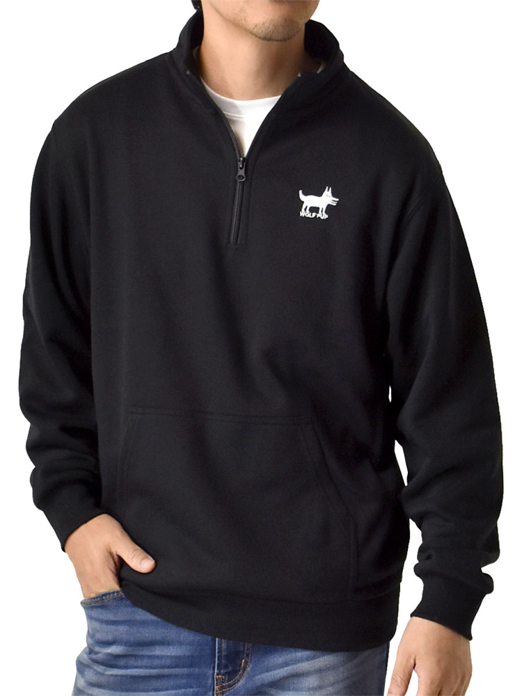 ARUGE（アルージェ） ハーフジップ スウェット メンズ トレーナー 裏