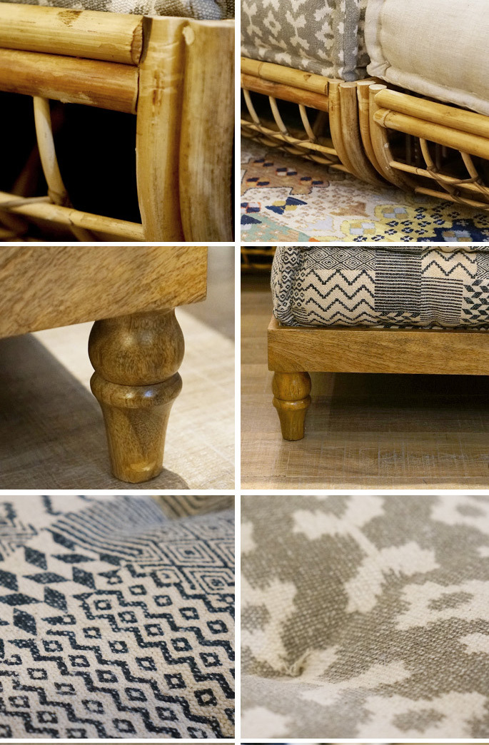 短納期・在庫限り】ソファ フィエルテ ラタンベース 背もたれ有り