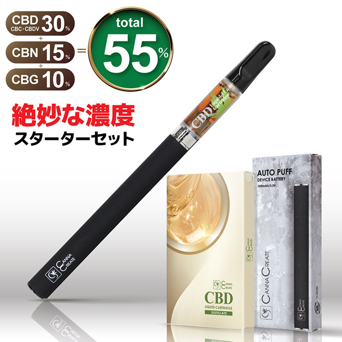 CANNACREATE CBD リキッド 55% スターターセット 1ml CANNACREATE 高