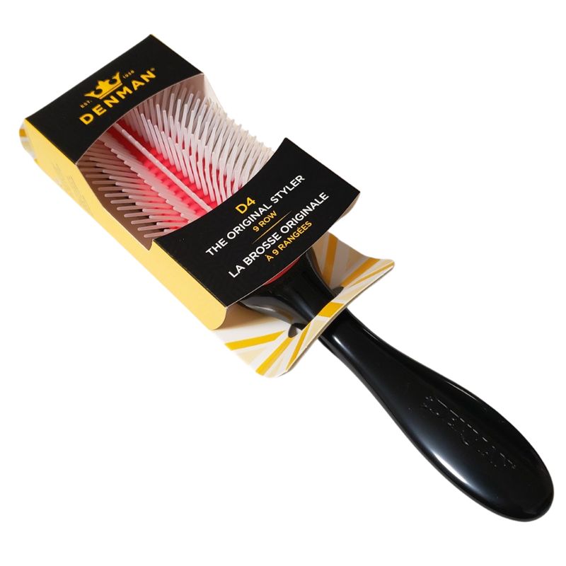 DENMAN（デンマン） ブラシ D4 ブラック 黒 9行 ハーフブラシ 全国送料