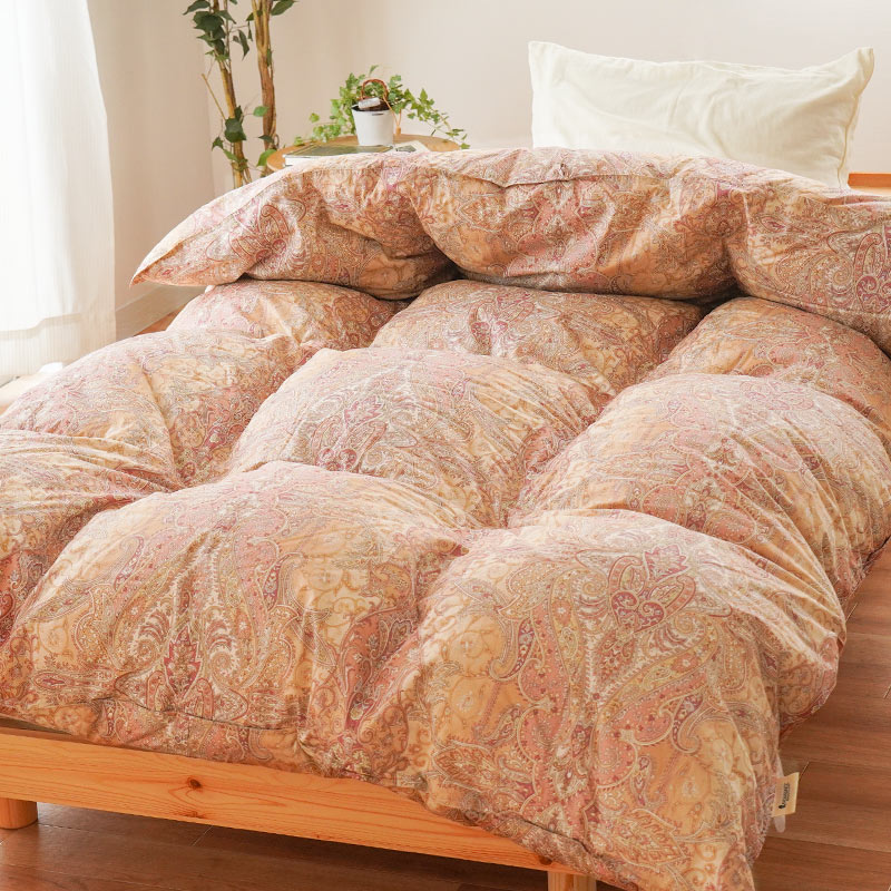 ロマンス小杉 羽毛布団 ダブル グースダウン95％ 増量1.8kg 2層キルト