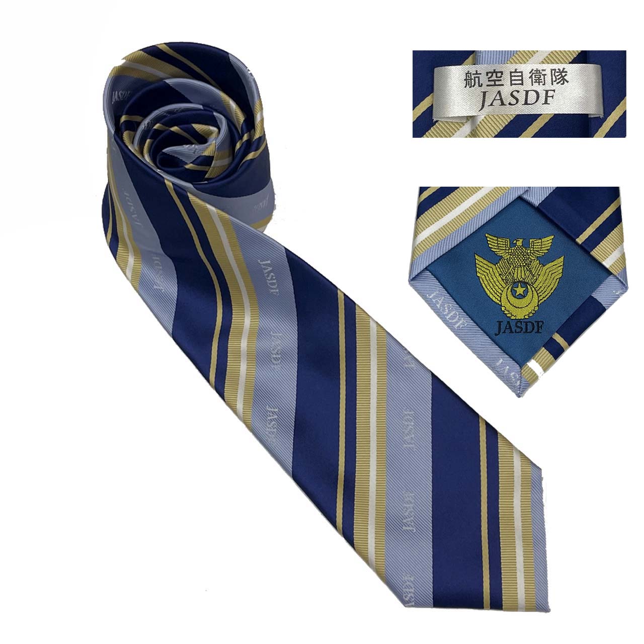 Z209 希少◇ブルーインパルスF86/JASDF 刺繍柄ネイビー系公認ネクタイ