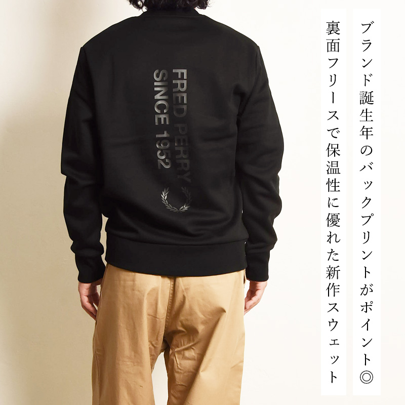 FRED PERRY（フレッドペリー） 2025秋冬新作 クルーネック スウェット