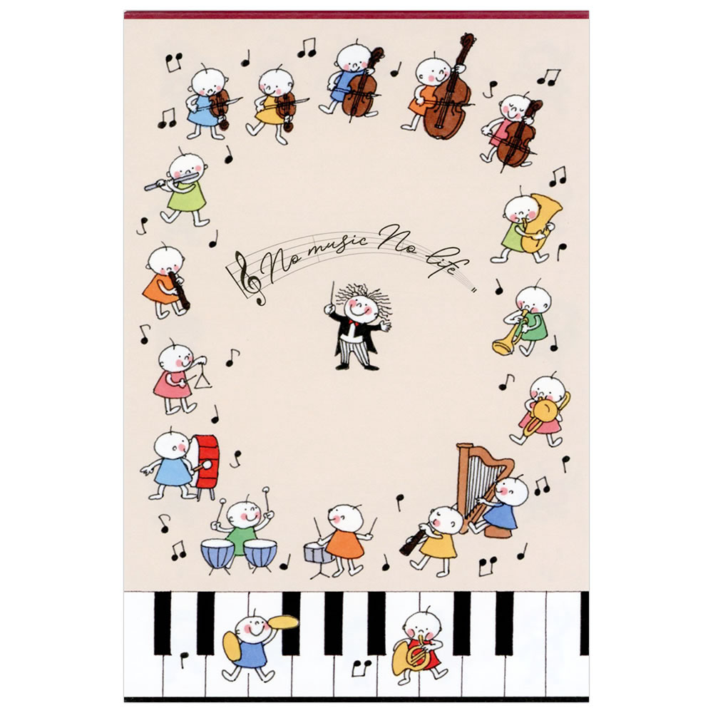 葉書箋 ポストカード Quu オーケストラ HGS-501 （17） 2柄10枚 オール