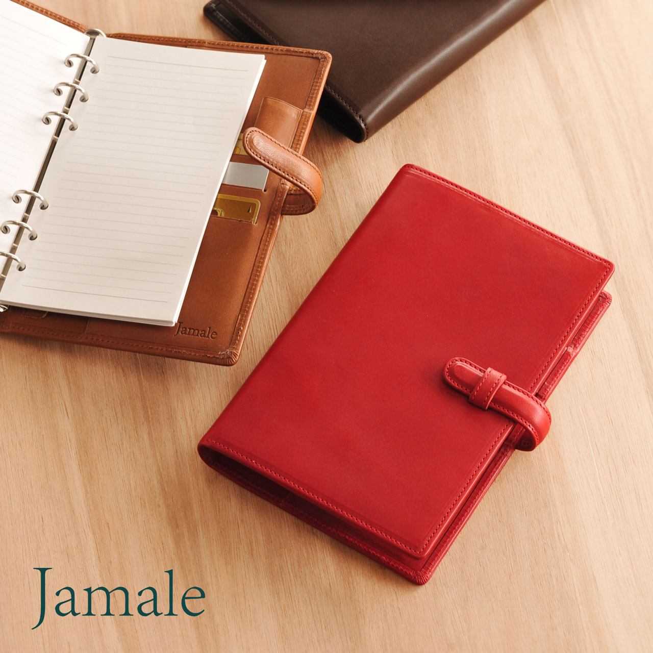 Jamale（ジャマレ） 栃木レザー システム 手帳 カバー バイブル サイズ