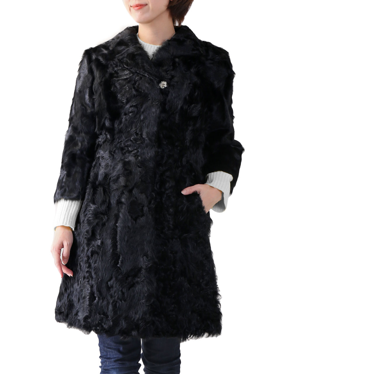 sankyo shokai（三京商会） ファーコート レディース チキャン ラム