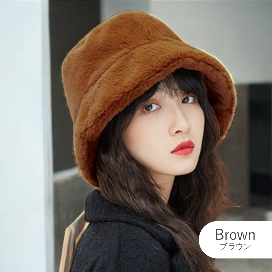 バケットハット レディース ハット 帽子 ボア ファー ふわふわ バケハ