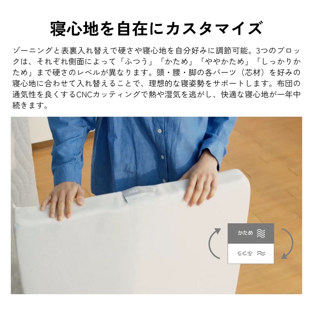 コアラマットレス マットレス セミダブル 三つ折り 高反発 8.5cm