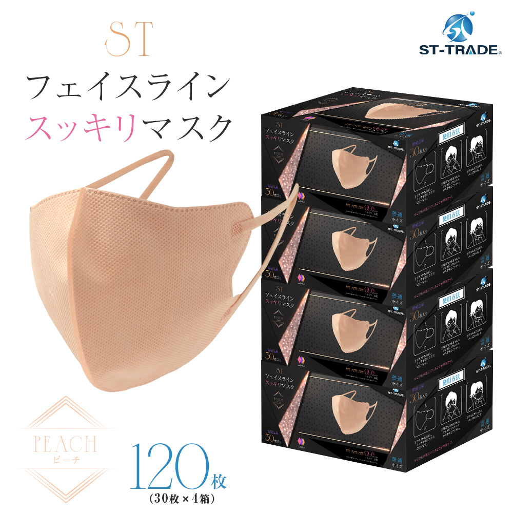 STフェイスラインすっきりマスク 120枚入り MRIでも使える 3層