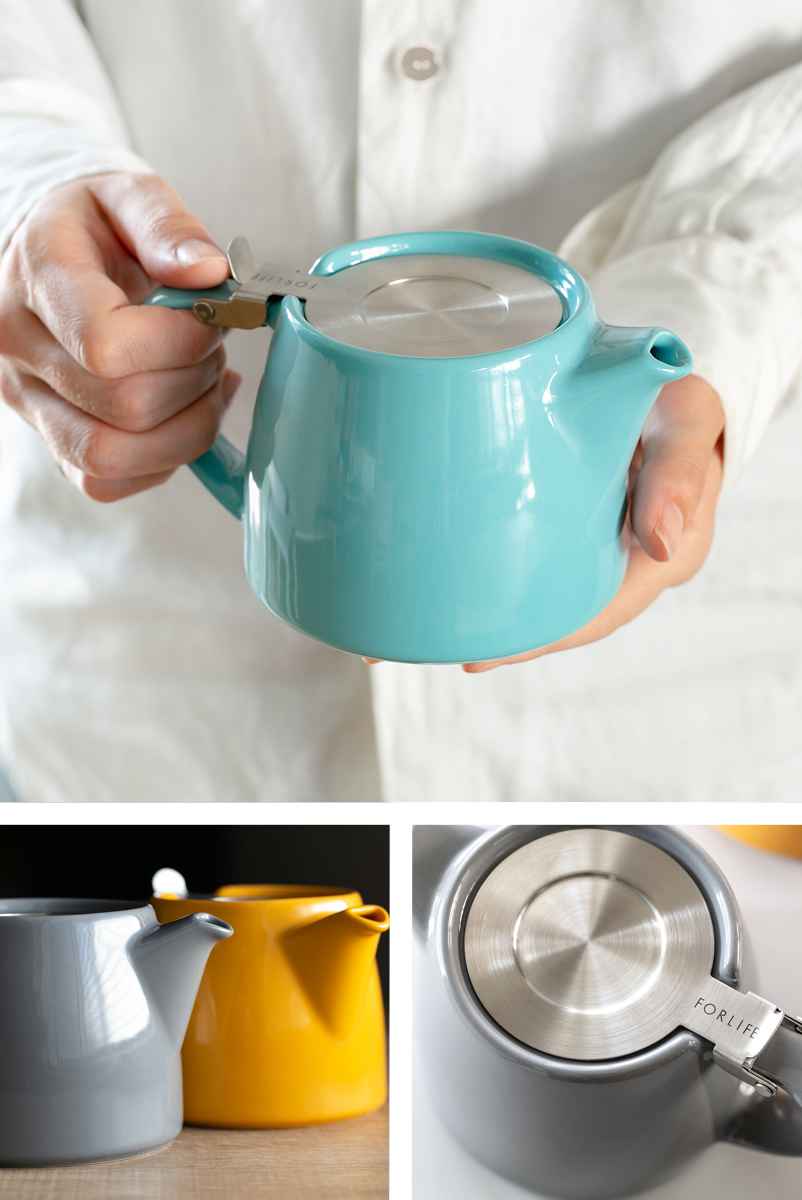FORLIFE JAPAN ティーポット 400ml ミニスタンプティーポット 硬質陶器