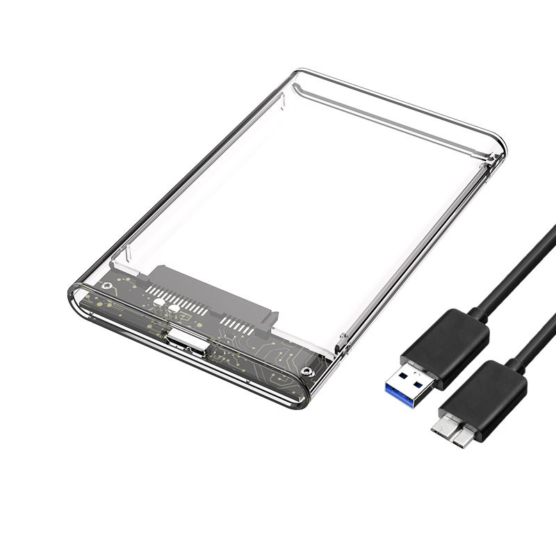2.5インチ HDD SSD 外付けケース USB3.0 透明 クリア ブラック SATA3.0