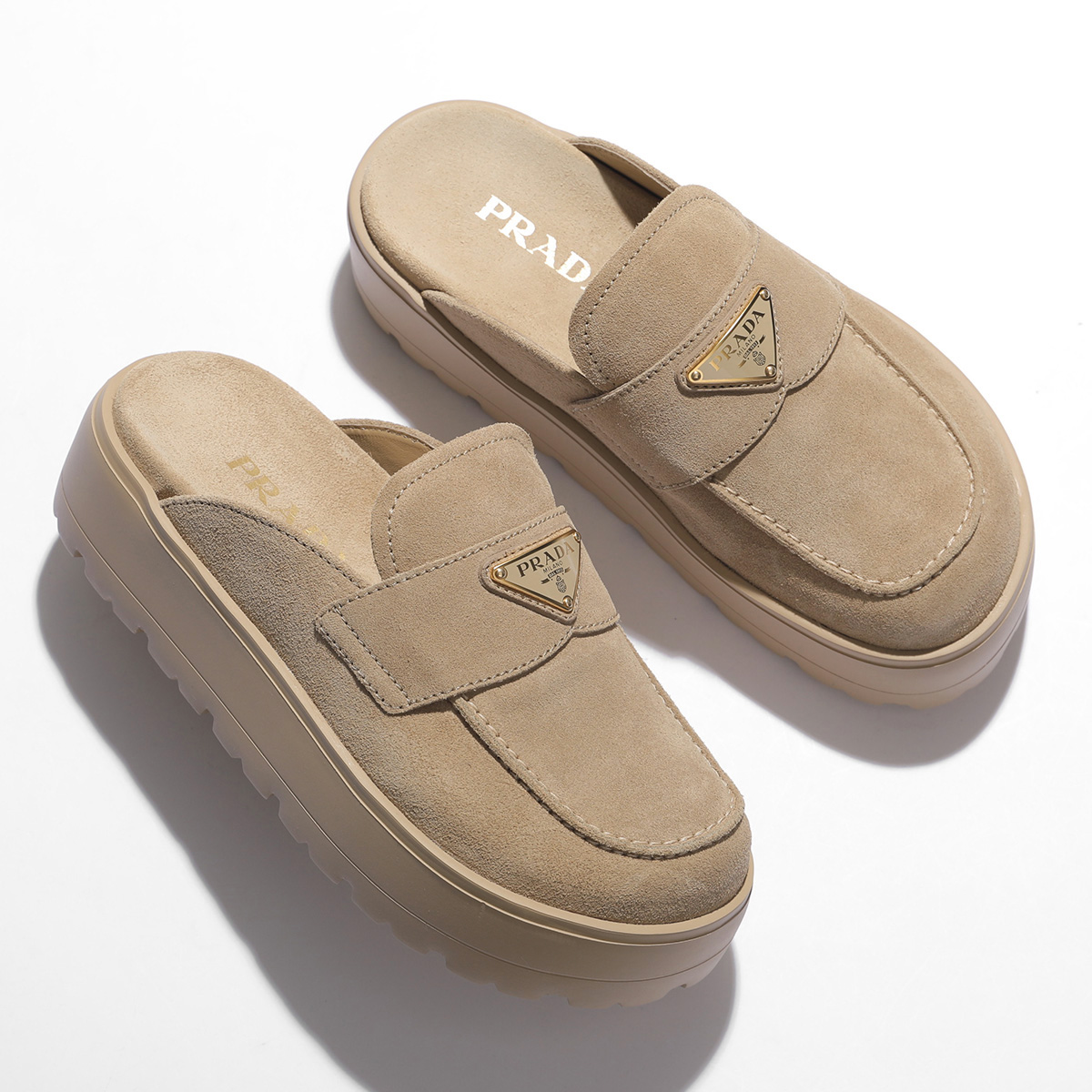 PRADA（プラダ） ミュール 1XZ778 054 レディース スエード フラット