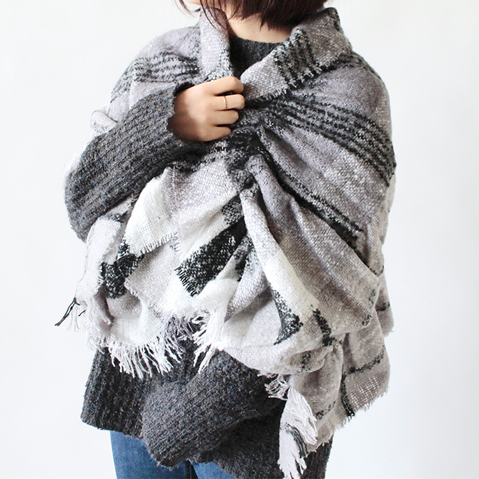 ストール 肩掛け マフラー ポンチョ 羽織 レディース あったか