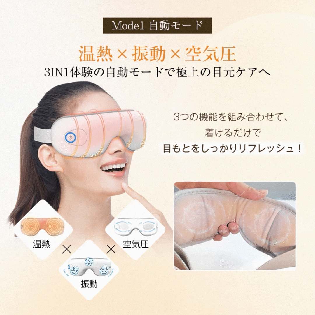 アイマッサージャー アイウォーマー 温熱 目元振動 目元ケア 眼精疲労