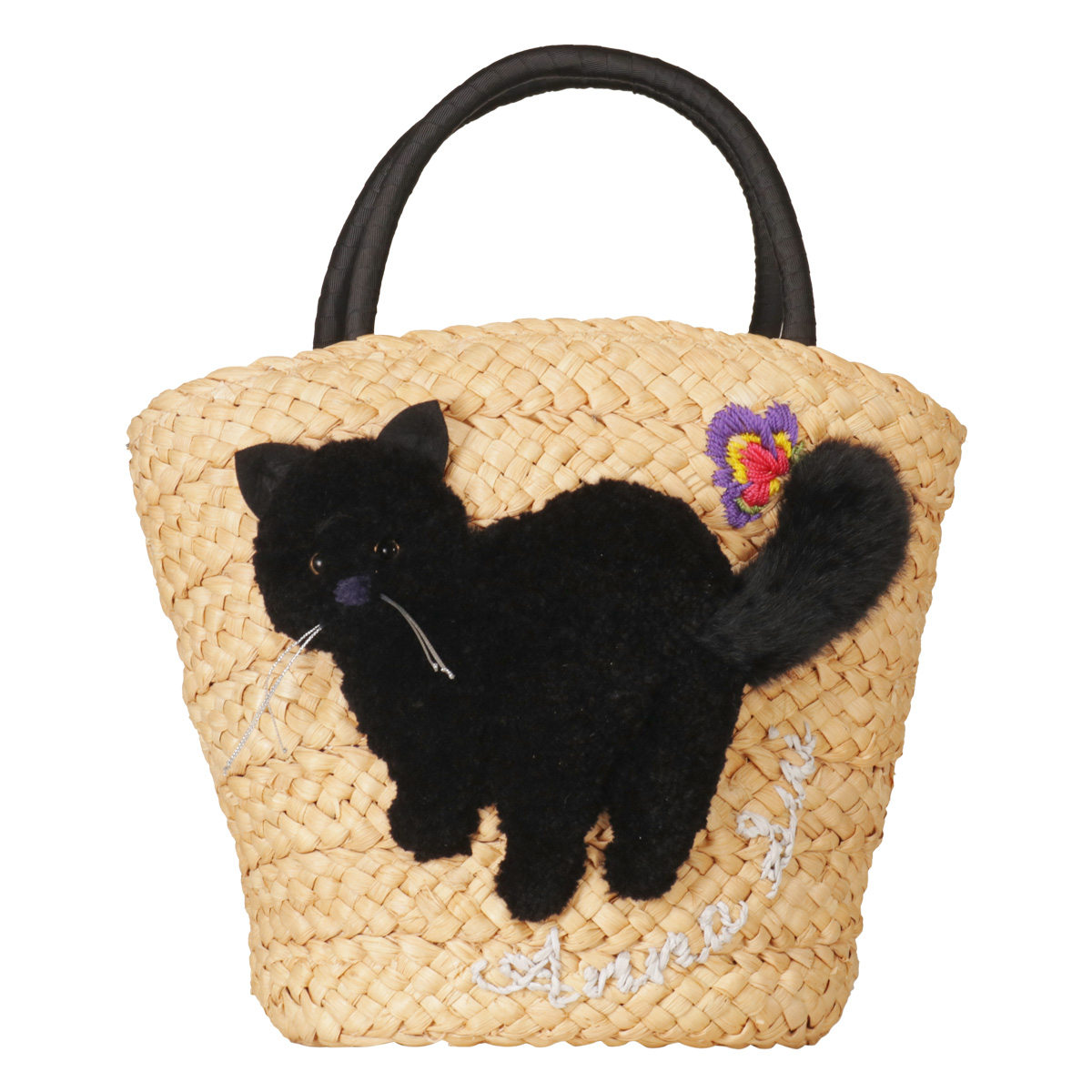 アナスイ黒猫のかごバッグ