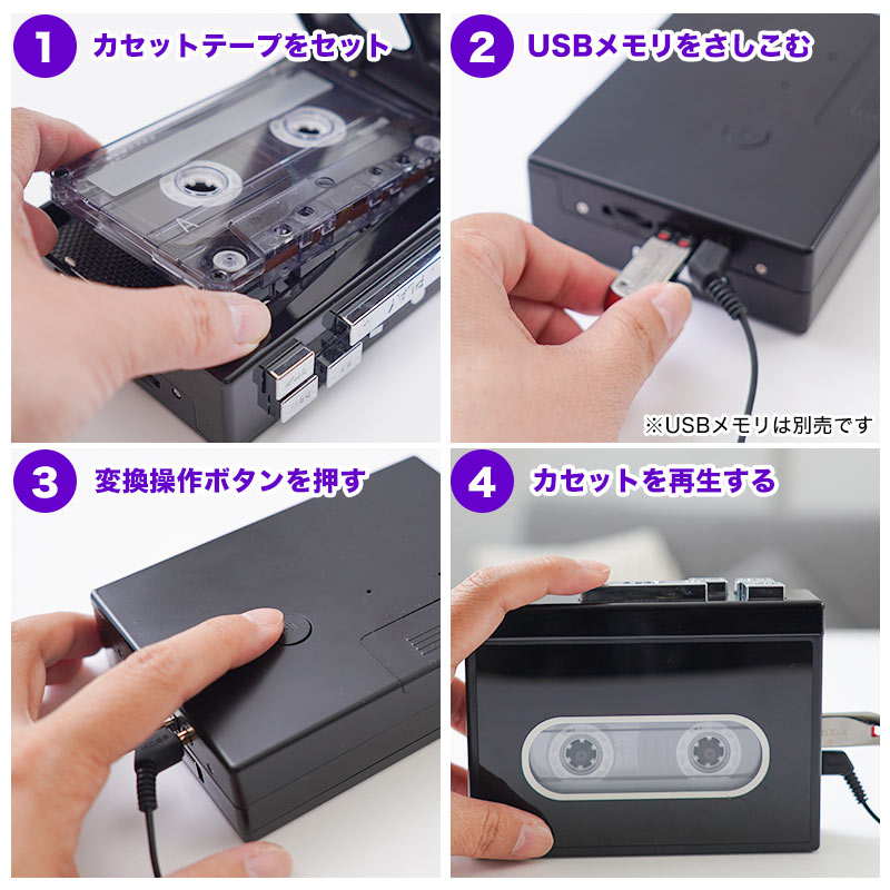 THANKO カセットプレーヤー ポータブル デジタル化 オートリバース