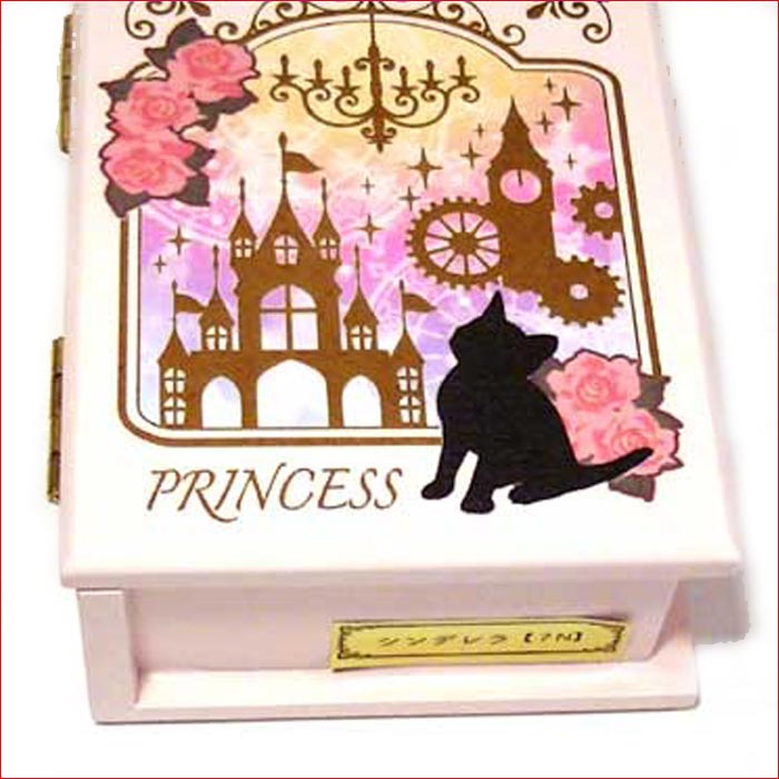 Disney（ディズニー） 木製オルゴール 「シンデレラ」 ブック型 手巻き