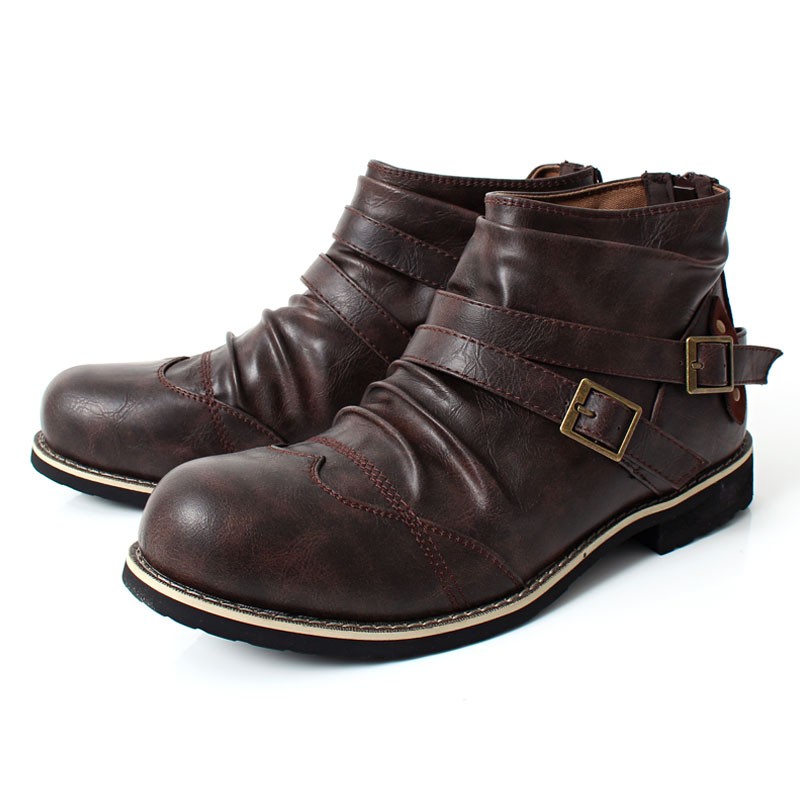 ブーツ メンズ ショートブーツ エンジニアブーツ ワークブーツ ダブル