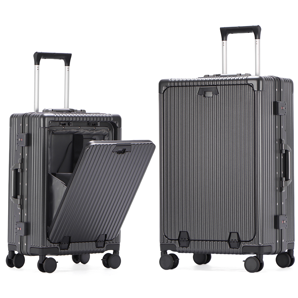 ZIPで放送」スーツケース フロントオープン 多機能スーツケース