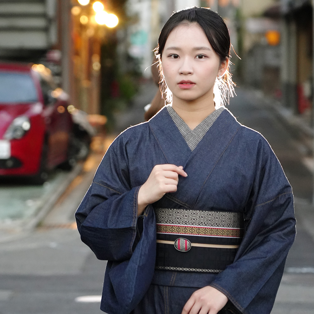 ROCCA（六花） デニム着物 クロキデニム × 着物 レディース 日本製