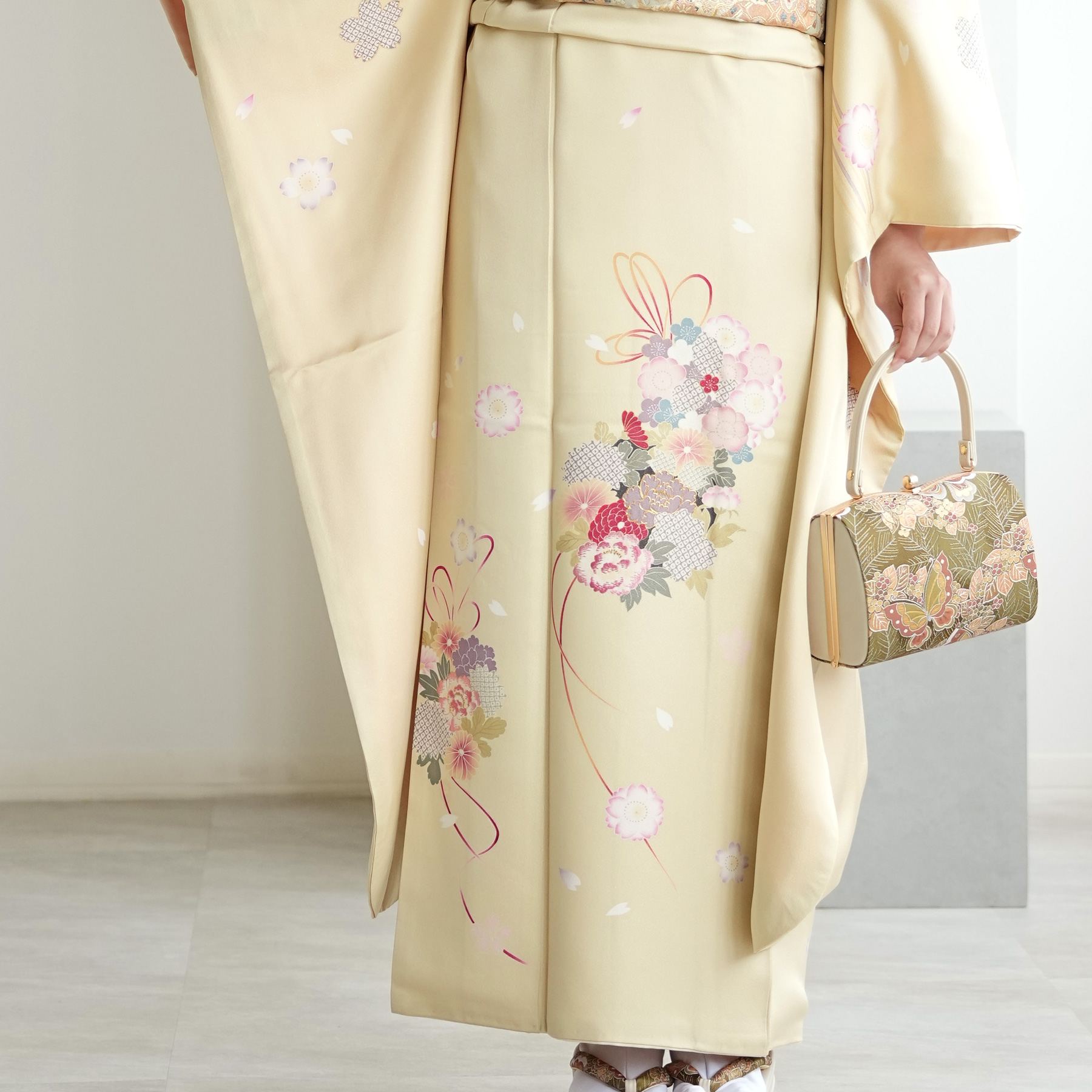 振袖 レンタル 成人式 21点セット 古典柄 レトロ アンティーク系 成人