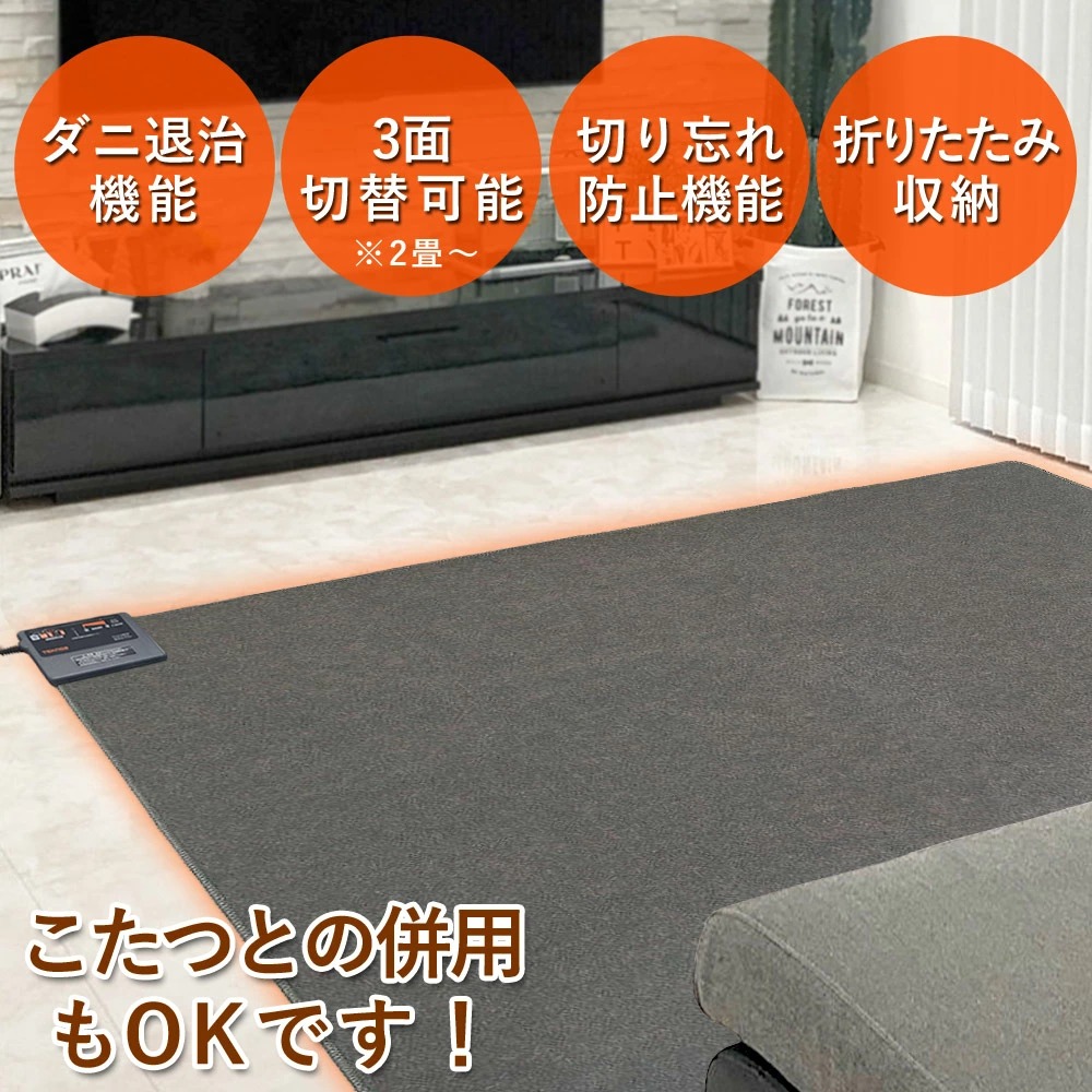 TEKNOS（テクノス） ホットカーペット 3畳 本体 電気カーペット 電気