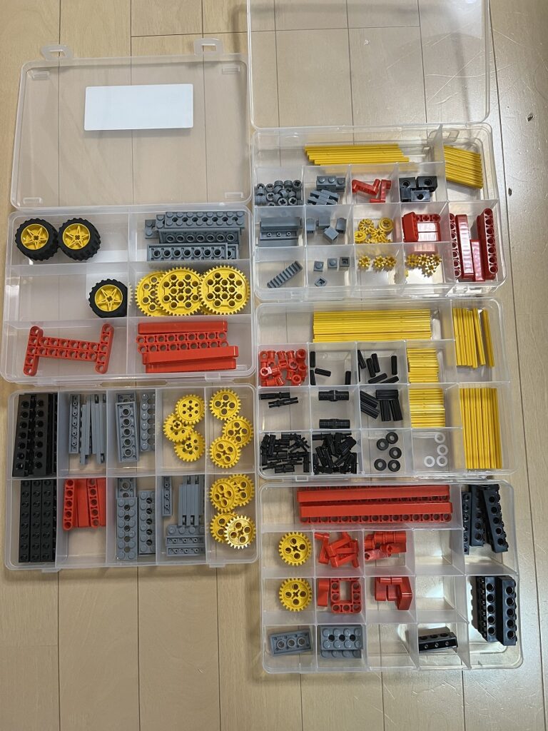 ヒューマンアカデミー ロボット教室 教材を紹介 100均ケースでの収納