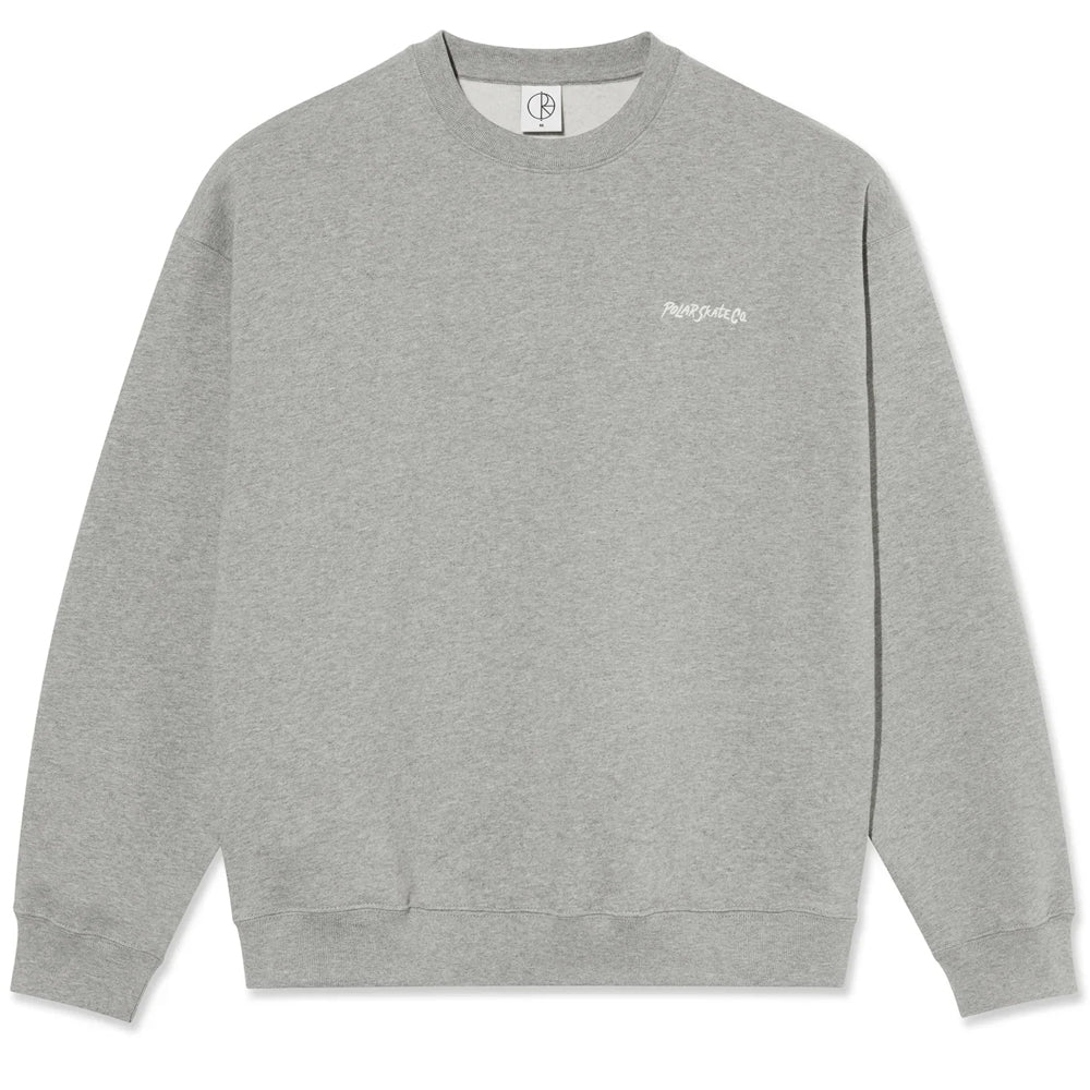 Polar Dave Crewneck | Surf Logo | Heather Grey – So Hip Toronto