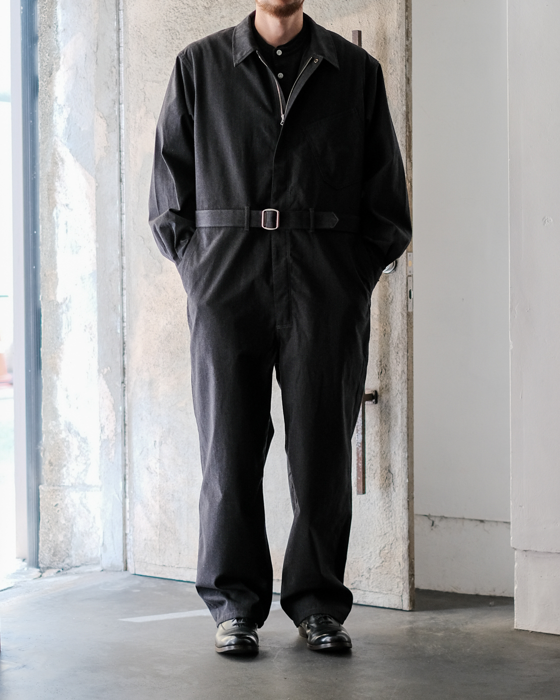C/W AVIATOR JUMPSUIT col.Charcoal - Sleepy PEOPLE | スリーピーピープル