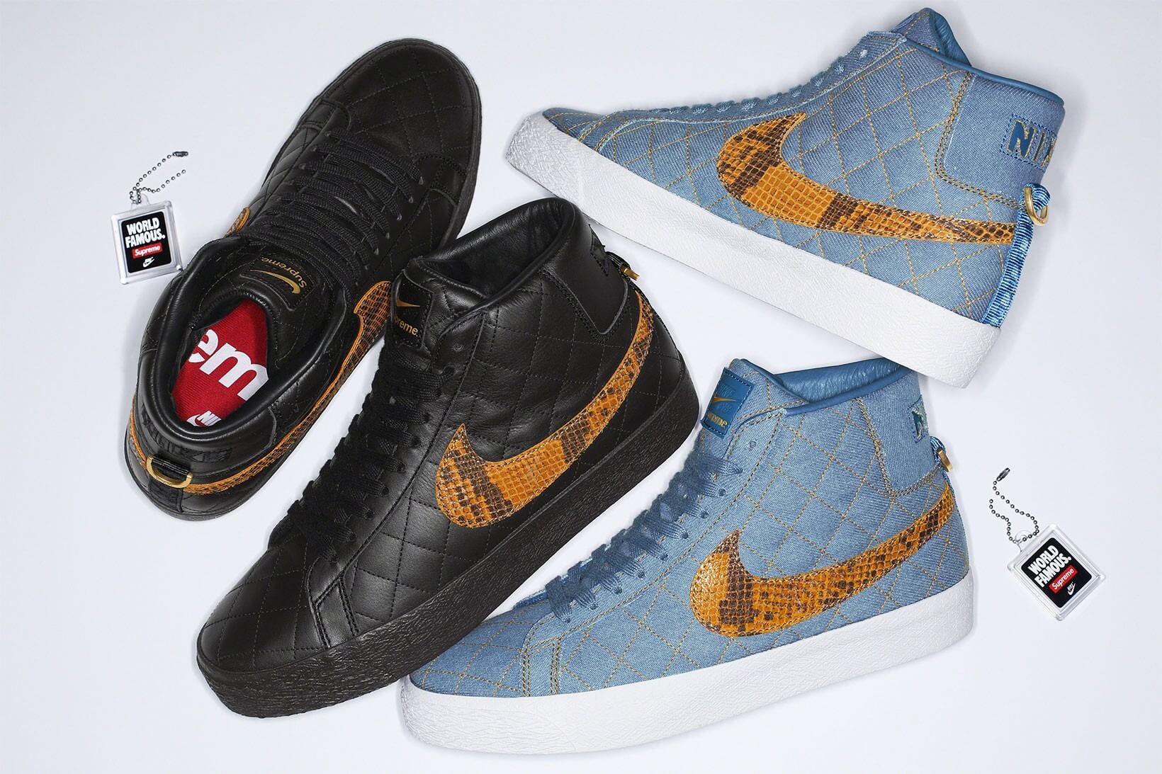 9月10日発売【Supreme x Nike SB Blazer Mid】ブラックのキルティング