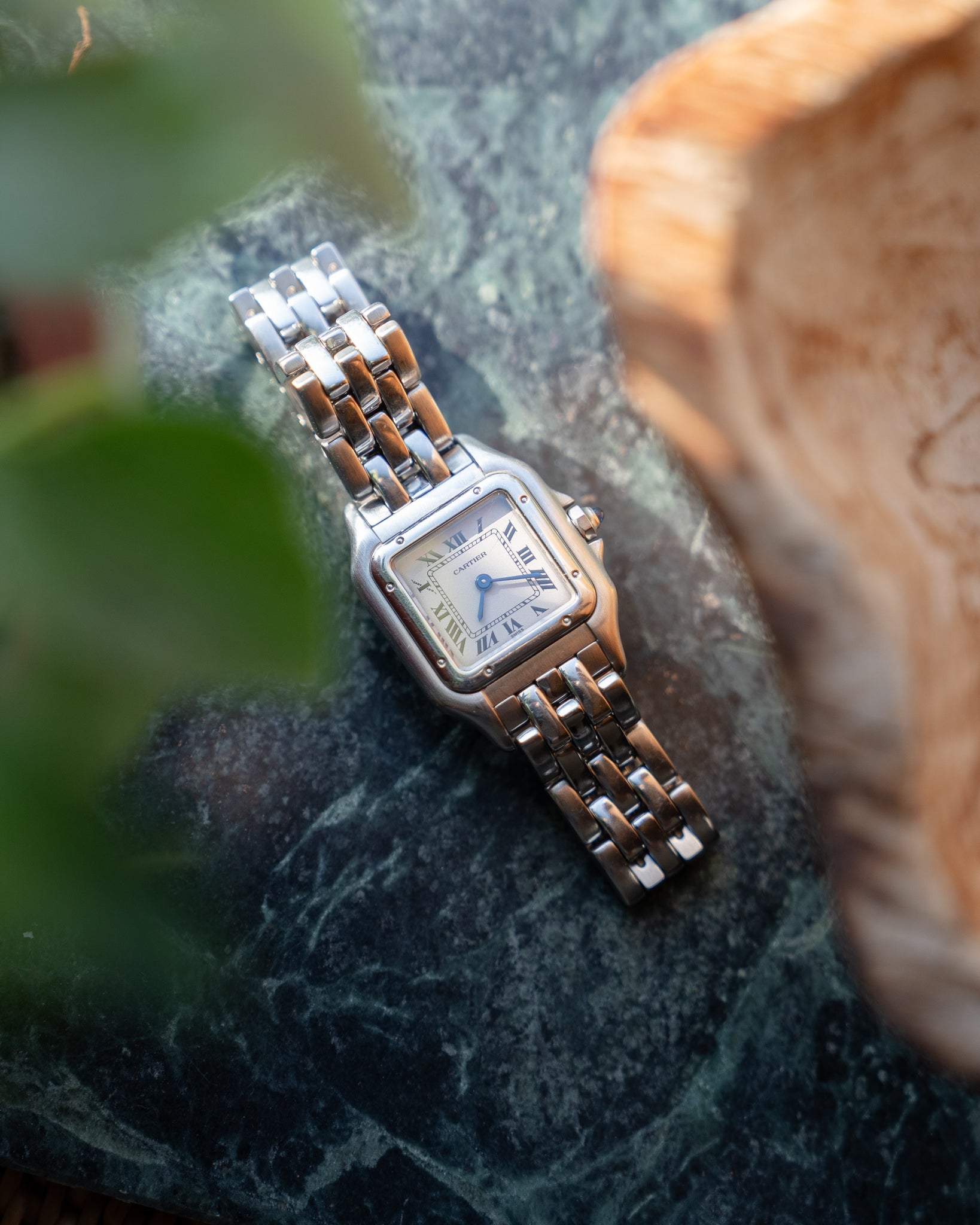 カルティエ パンテール SM スチール製 Ref. 1320、箱と書類付き