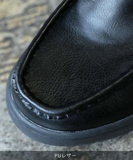 シンセティックレザー/フェイクスウェードモカシン シューズ | 【公式