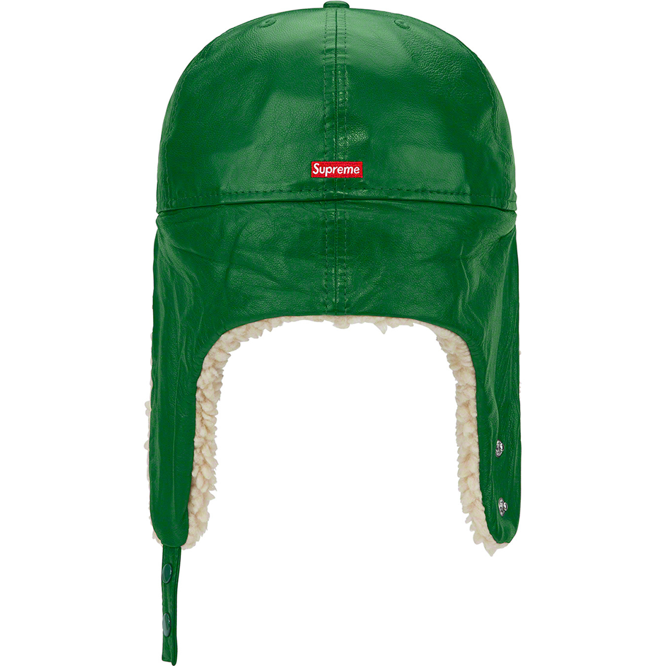Leather Earflap Box Logo New Era® | Supreme 22fw