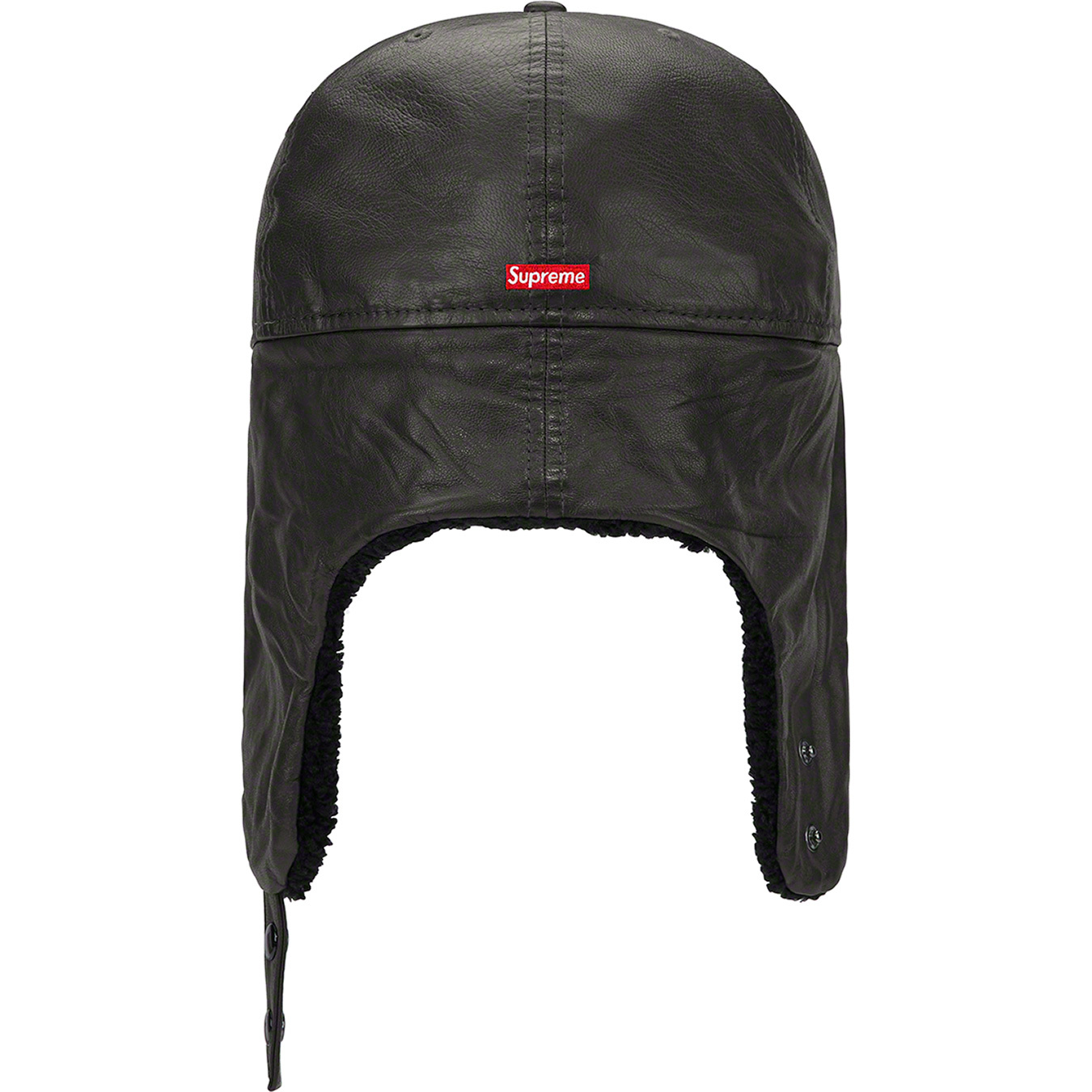 Leather Earflap Box Logo New Era® | Supreme 22fw