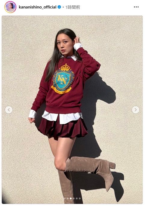 ◇西野カナ、“絶対領域”のぞく「Sスウェット」ショット【写真複数枚