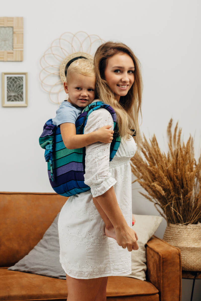 Lenny Buckle Onbuhimo baby carrier, preschool size, broken-twill