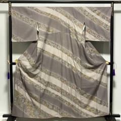 D255 訪問着 総刺繍 汕頭・蘇州刺繍 唐花 正絹 着物 袷 極美品 - メルカリ