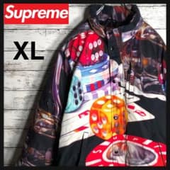希少サイズ】シュプリーム ダウンジャケット カジノ XLサイズ 総柄