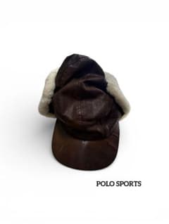激レア POLO SPORTS レザーフライトキャップ Mサイズ 茶芯 - メルカリ